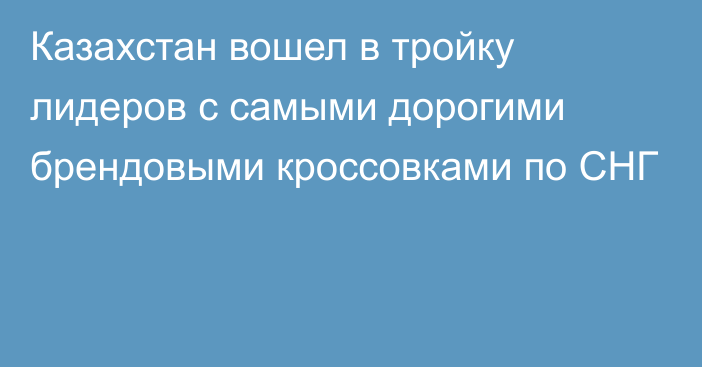 Казахстан вошел в тройку лидеров с самыми дорогими брендовыми кроссовками по СНГ