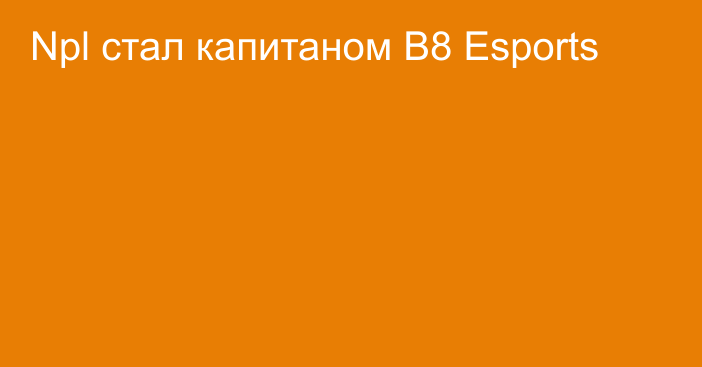 Npl стал капитаном B8 Esports