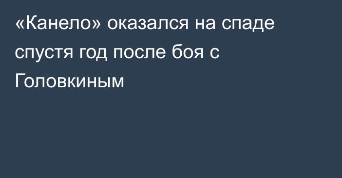 «Канело» оказался на спаде спустя год после боя с Головкиным