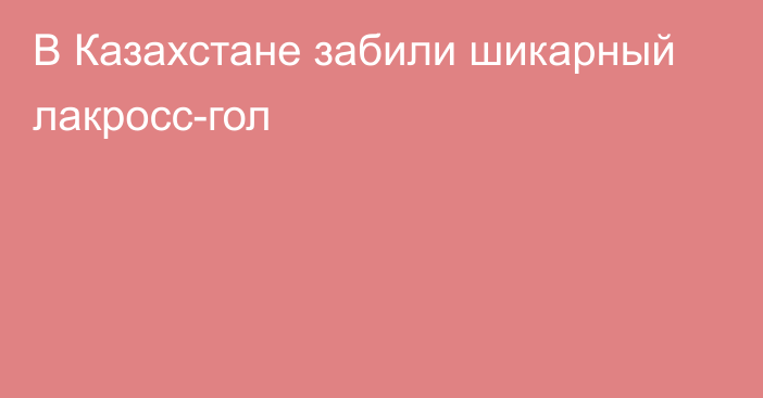 В Казахстане забили шикарный лакросс-гол