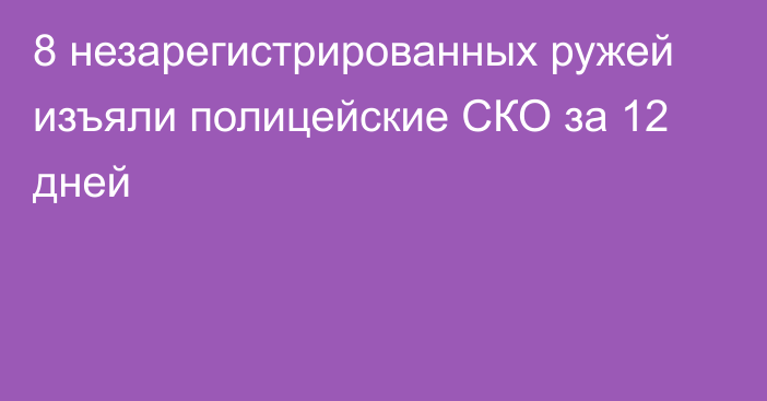 8 незарегистрированных ружей изъяли полицейские СКО за 12 дней