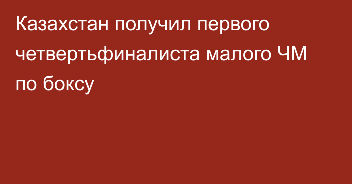 Казахстан получил первого четвертьфиналиста малого ЧМ по боксу