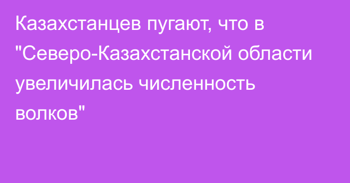 Казахстанцев пугают, что в 