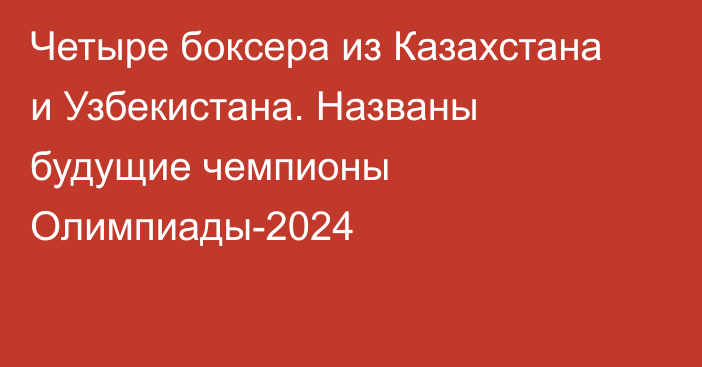 Четыре боксера из Казахстана и Узбекистана. Названы будущие чемпионы Олимпиады-2024