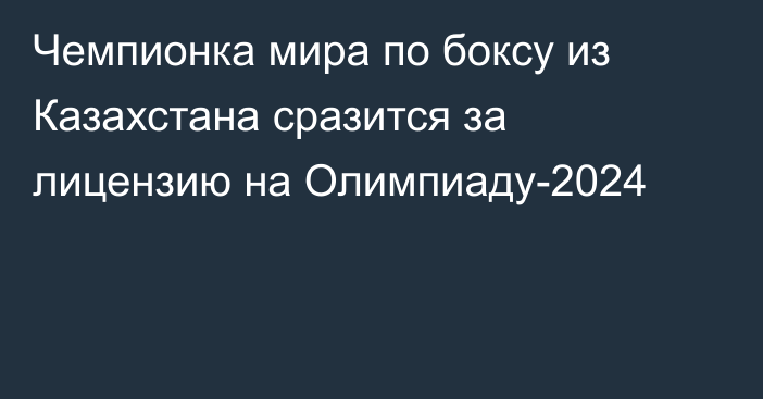 Чемпионка мира по боксу из Казахстана сразится за лицензию на Олимпиаду-2024