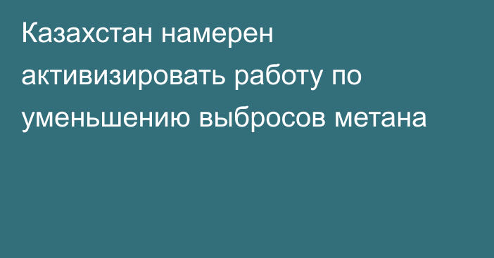 Казахстан намерен активизировать работу по уменьшению выбросов метана