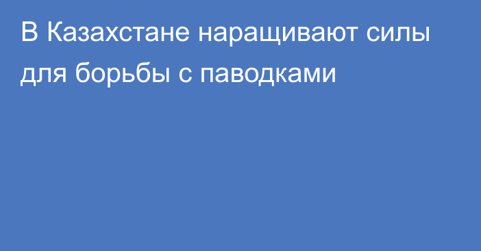 В Казахстане наращивают силы для борьбы с паводками