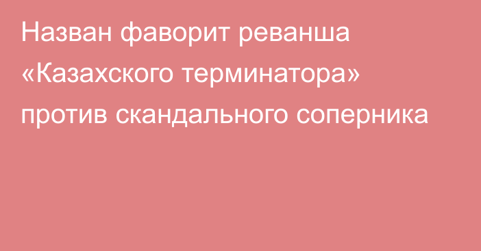 Назван фаворит реванша «Казахского терминатора» против скандального соперника