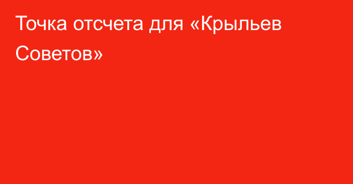 Точка отсчета для «Крыльев Советов»