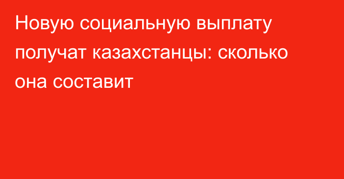 Новую социальную выплату получат казахстанцы: сколько она составит