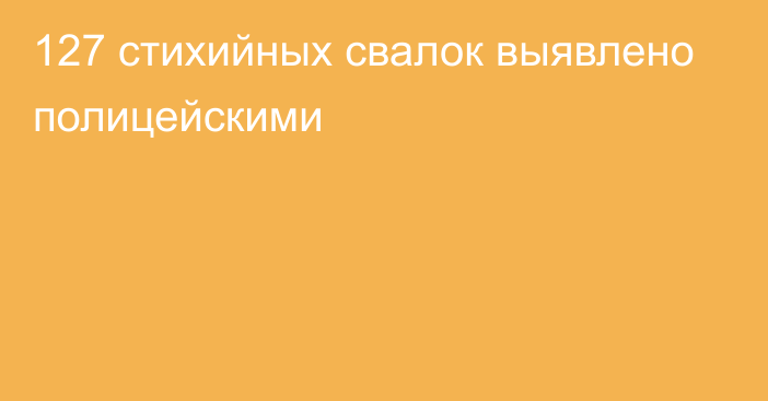 127 стихийных свалок выявлено полицейскими