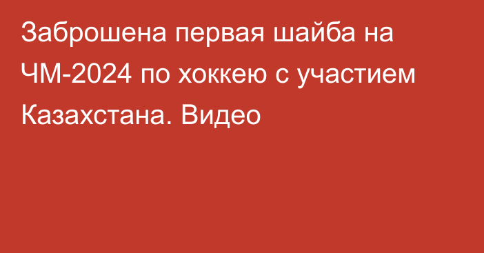 Заброшена первая шайба на ЧМ-2024 по хоккею с участием Казахстана. Видео