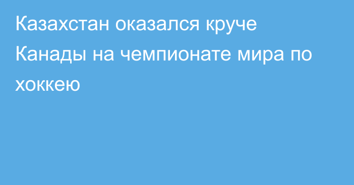 Казахстан оказался круче Канады на чемпионате мира по хоккею