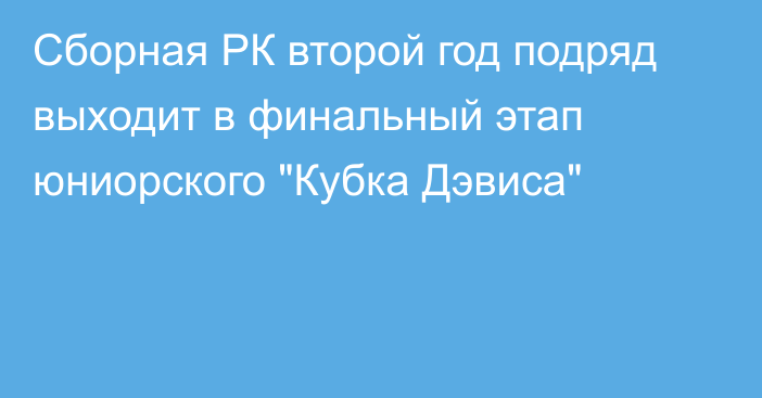 Сборная РК второй год подряд выходит в финальный этап юниорского 