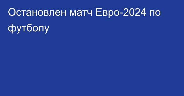 Остановлен матч Евро-2024 по футболу