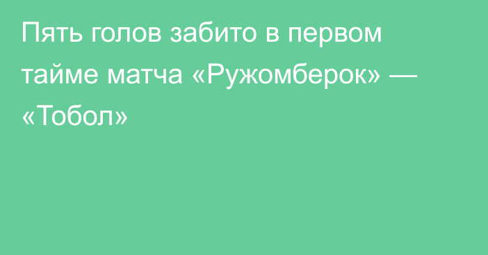 Пять голов забито в первом тайме матча «Ружомберок» — «Тобол»