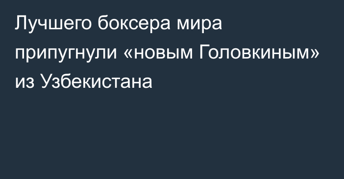 Лучшего боксера мира припугнули «новым Головкиным» из Узбекистана