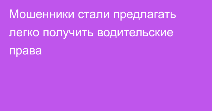 Мошенники стали предлагать легко получить водительские права