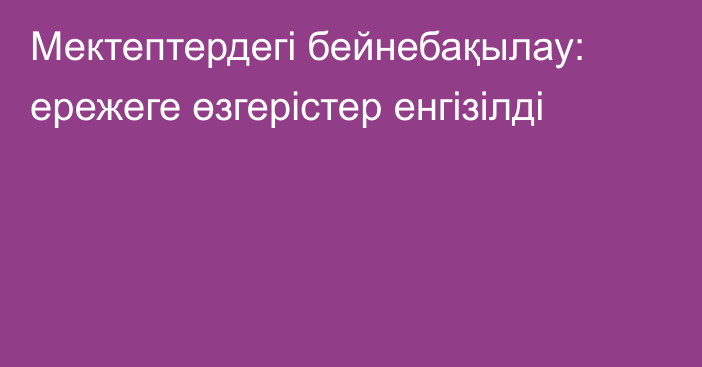 Мектептердегі бейнебақылау: ережеге өзгерістер енгізілді