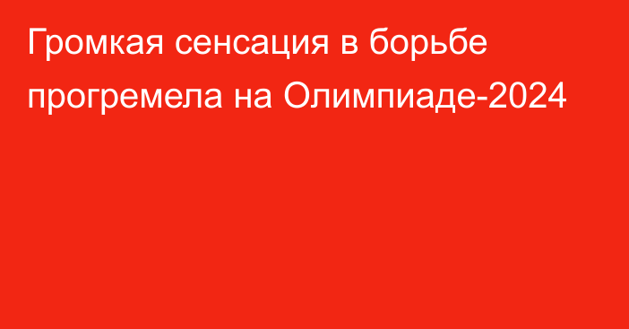 Громкая сенсация в борьбе прогремела на Олимпиаде-2024