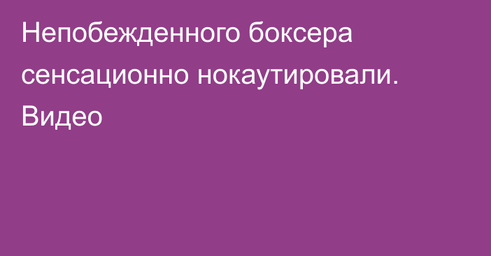 Непобежденного боксера сенсационно нокаутировали. Видео