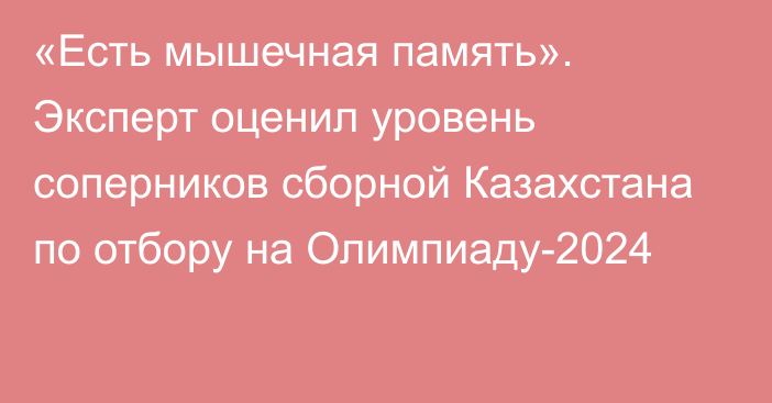 «Есть мышечная память». Эксперт оценил уровень соперников сборной Казахстана по отбору на Олимпиаду-2024