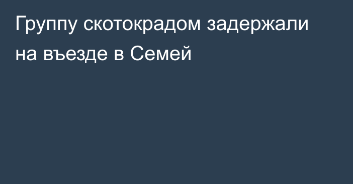 Группу скотокрадом задержали на въезде в Семей