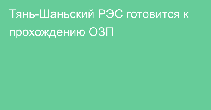 Тянь-Шаньский РЭС готовится к прохождению ОЗП