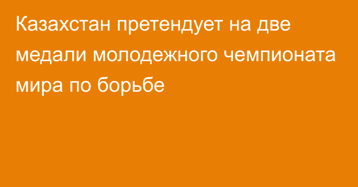 Казахстан претендует на две медали молодежного чемпионата мира по борьбе