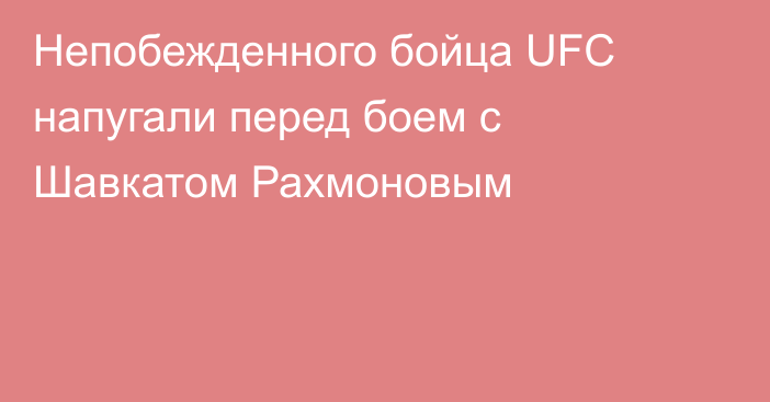 Непобежденного бойца UFC напугали перед боем с Шавкатом Рахмоновым