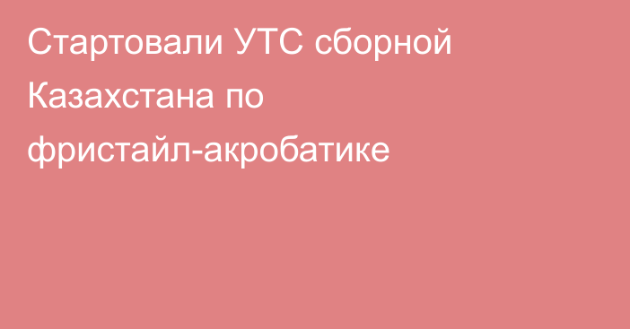 Стартовали УТС сборной Казахстана по фристайл-акробатике