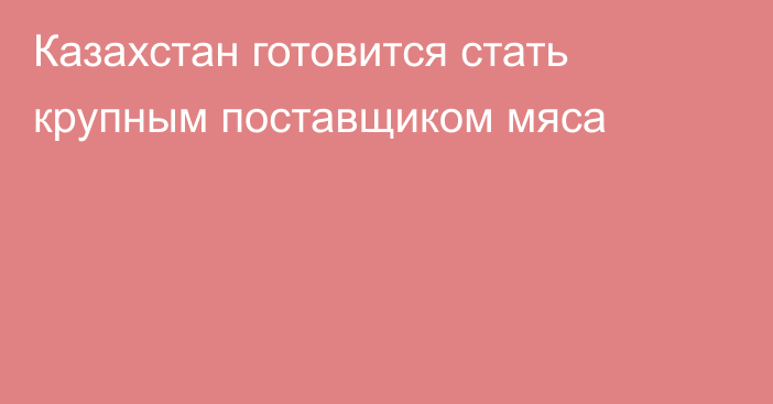 Казахстан готовится стать крупным поставщиком мяса