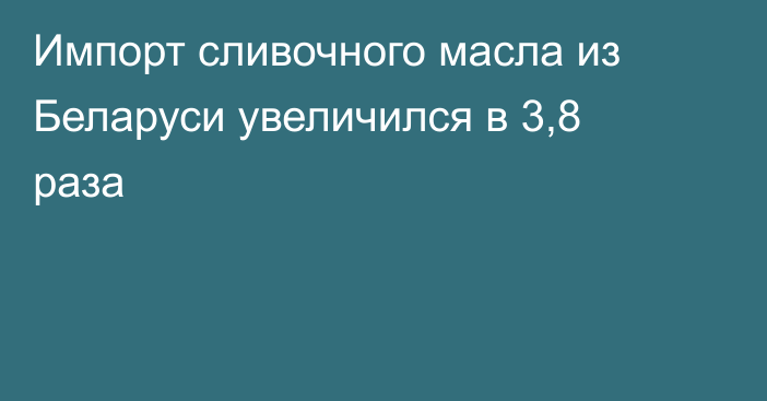 Импорт сливочного масла из Беларуси увеличился в 3,8 раза