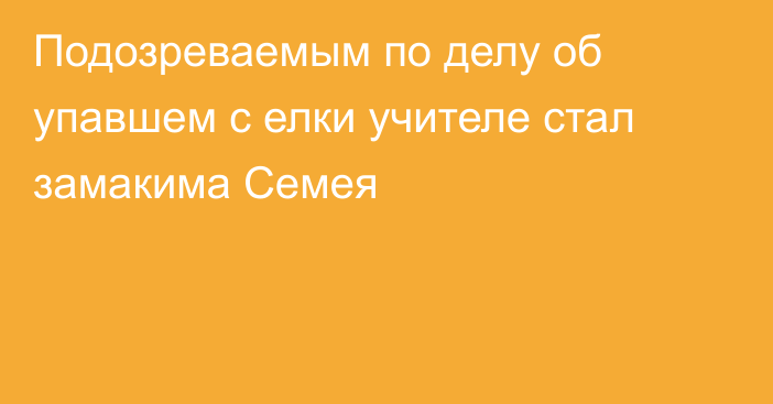 Подозреваемым по делу об упавшем с елки учителе стал замакима Семея